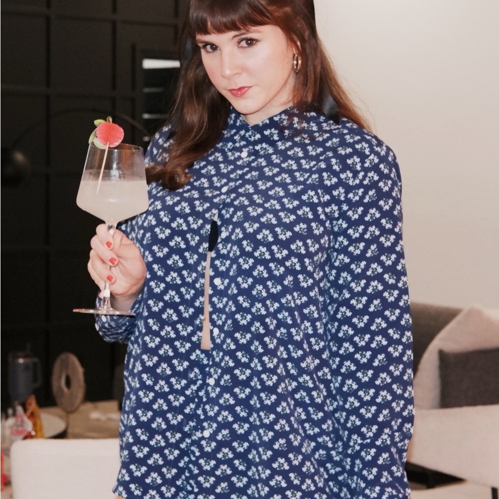 Hill House Posy Navy James Buttondown Shirt